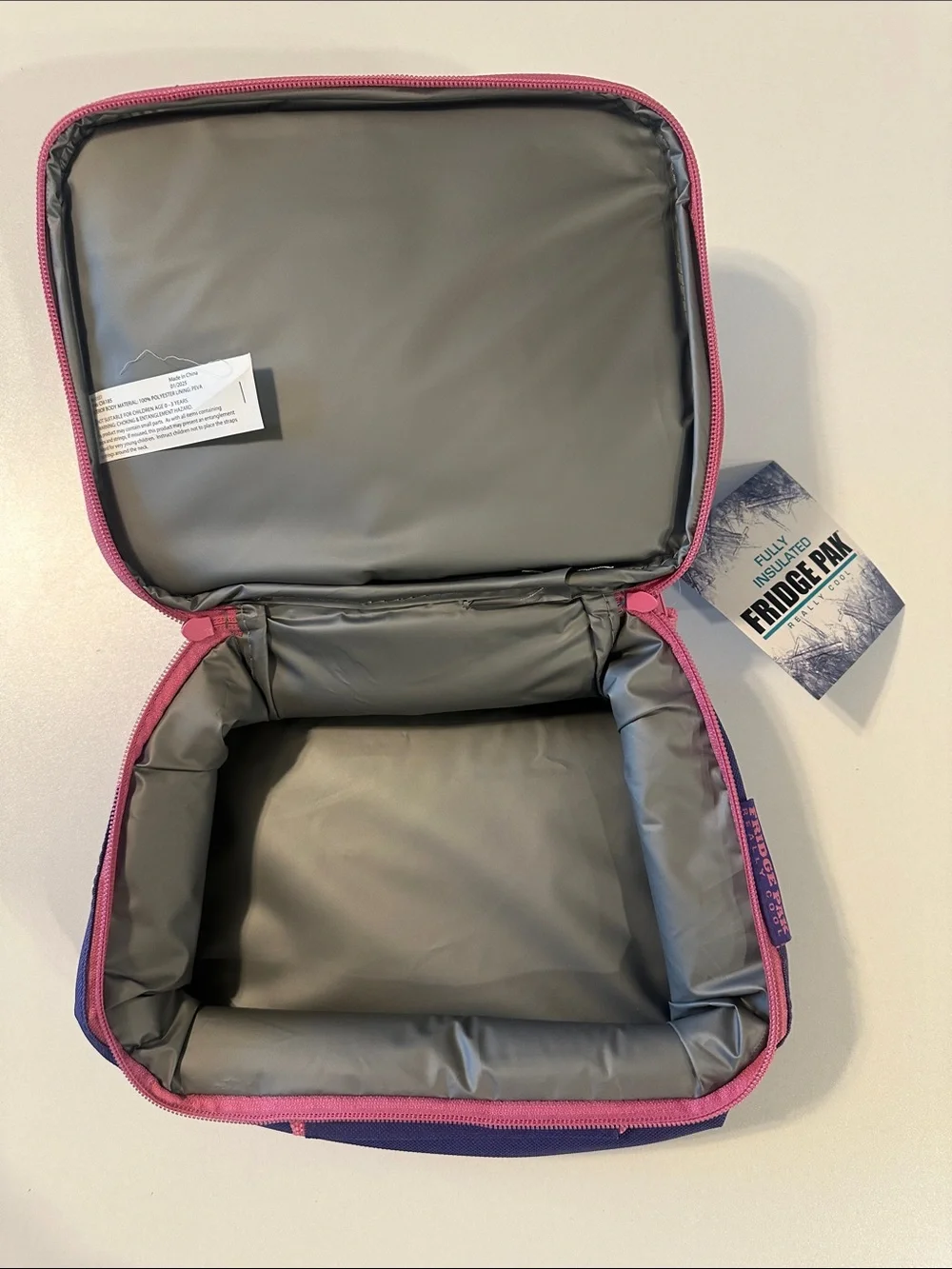 Kids Insulated Purple Heart Lunch Bag